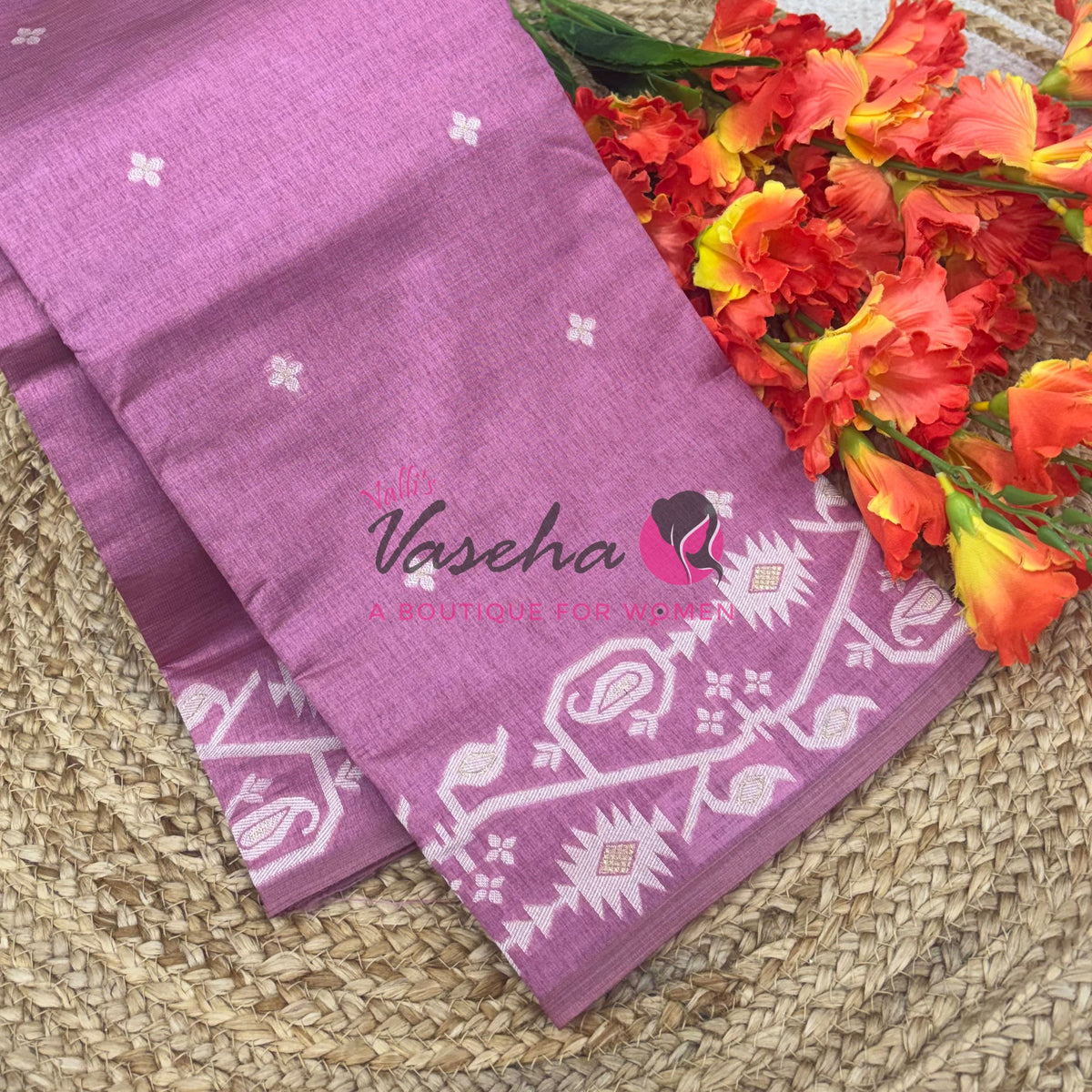 Semi Gicha Tussar Silk - Onion Pink Shade - VVGTS002