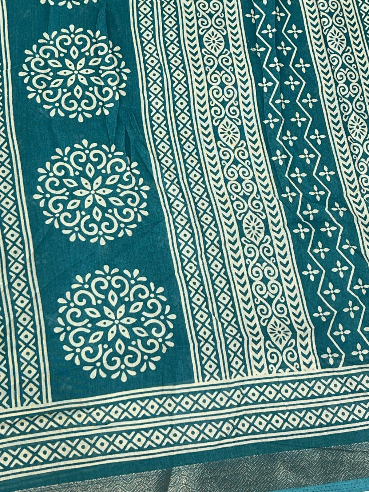 Casual Wear - Fancy Mixed Muslin Cotton - Blue Shade - VVFMC003