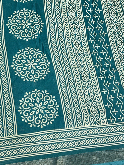 Casual Wear - Fancy Mixed Muslin Cotton - Blue Shade - VVFMC003