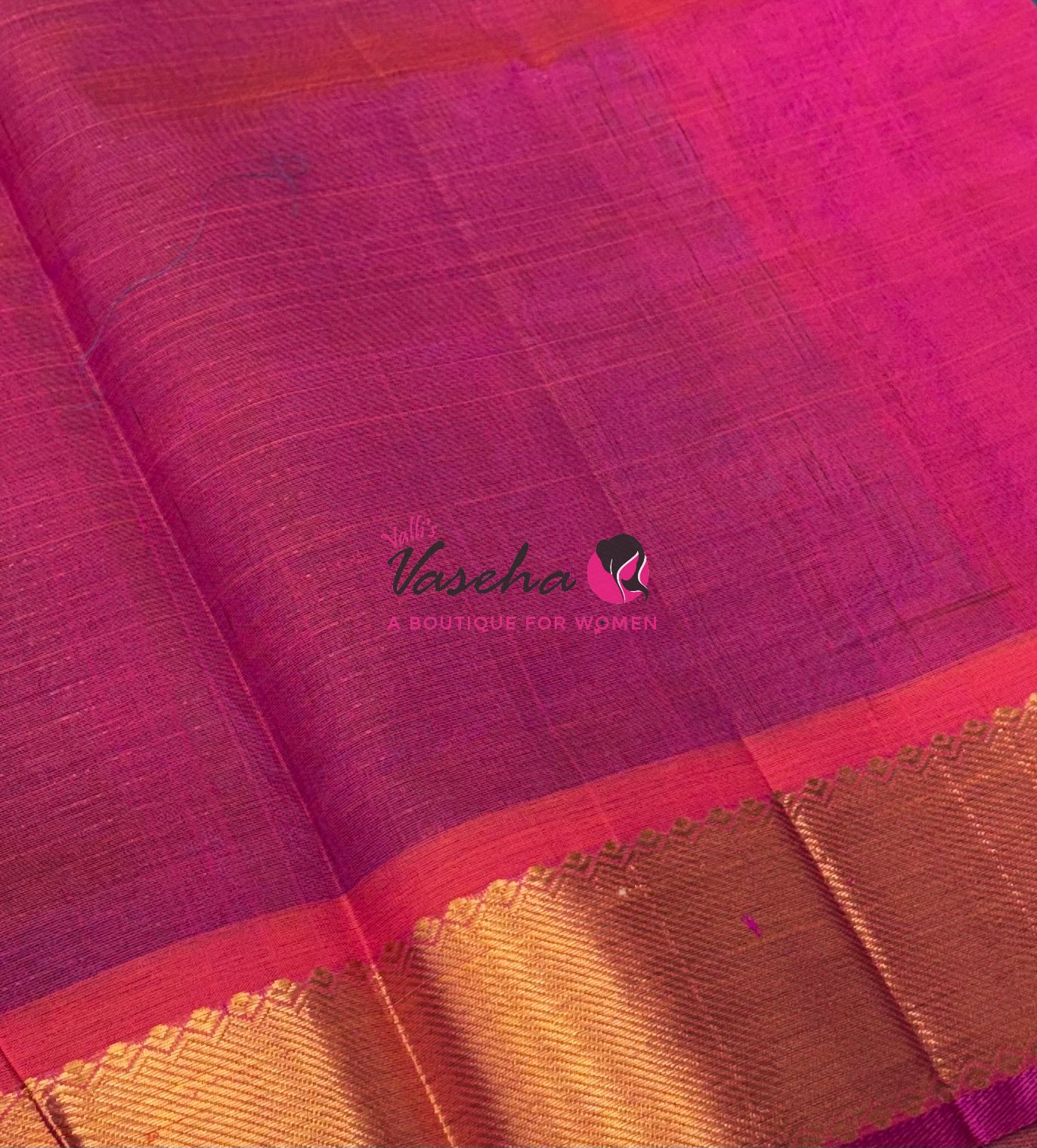 Pure Silk Cotton Saree - Mayil & Chakkaram Design - Blue With Pink Shade -VVMC002