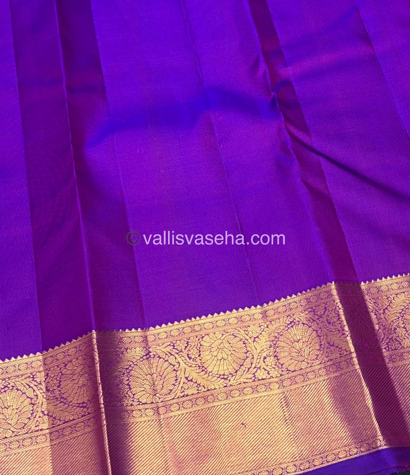 Pure Kanchipuram Silk Saree - Vaira Voosi design - Peachish Pink & Purple shade - VVPS022