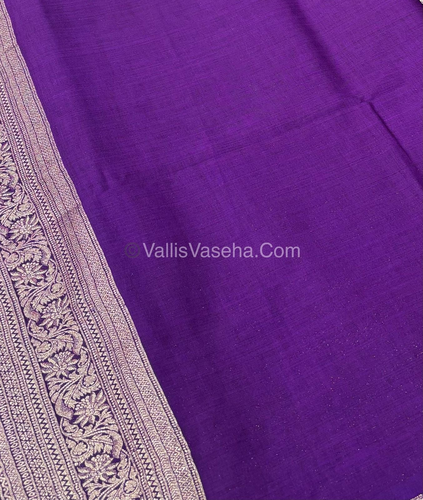 Banarasi - Heritage Silk - Semi Kathan Silk - Purple  Shade - VVBHS009
