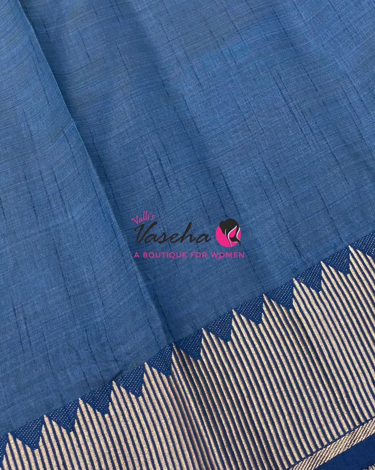 Semi Tussar Silk Saree | Ramar Blue  Shade |VVSTS051
