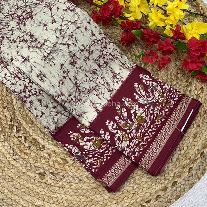 Budget Friendly Sarees - Casual Wear Sarees - Crackle Silk - VVCS001