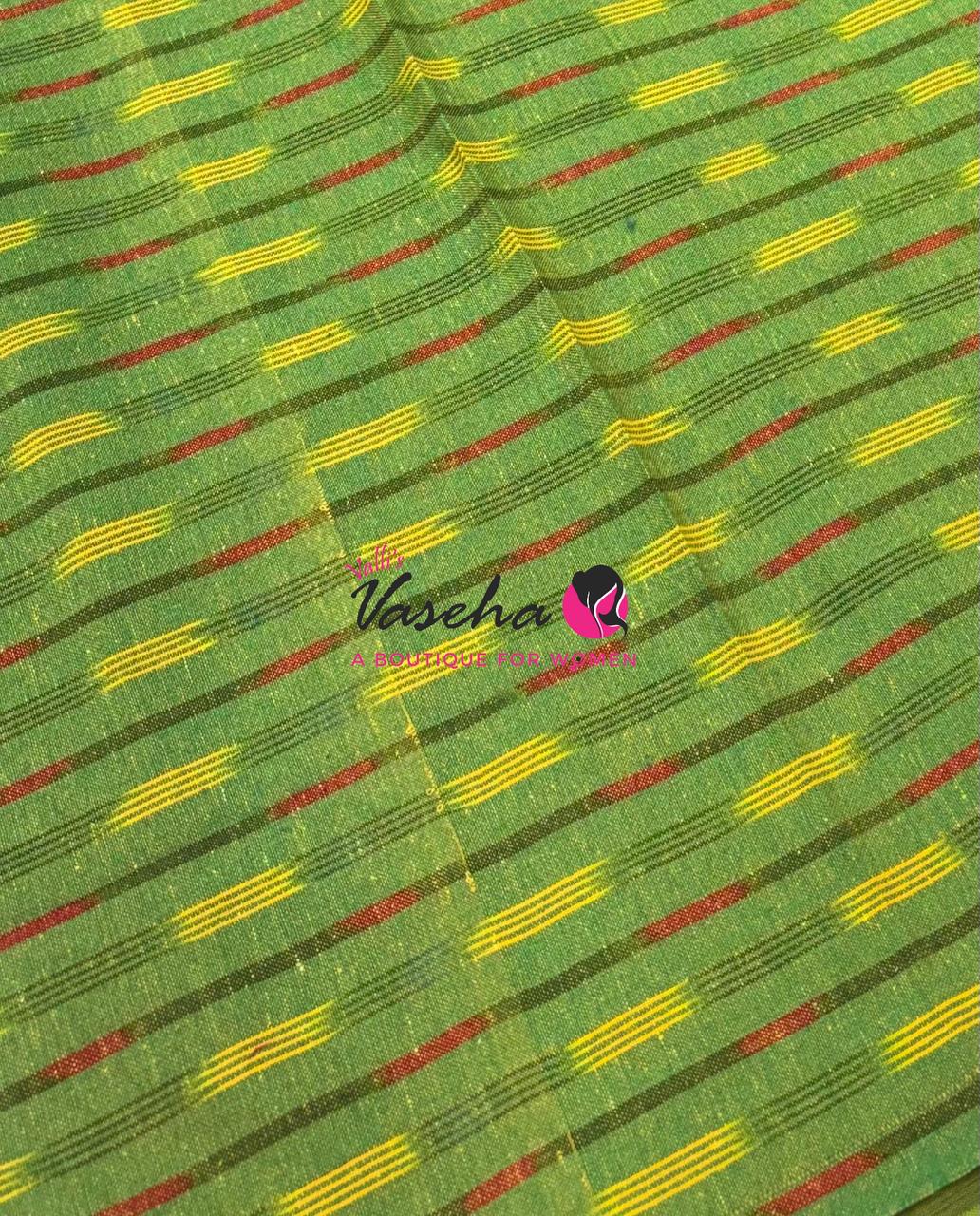 Ikkat Mercerised Cotton Saree - Single Ikkat - VVIKS001