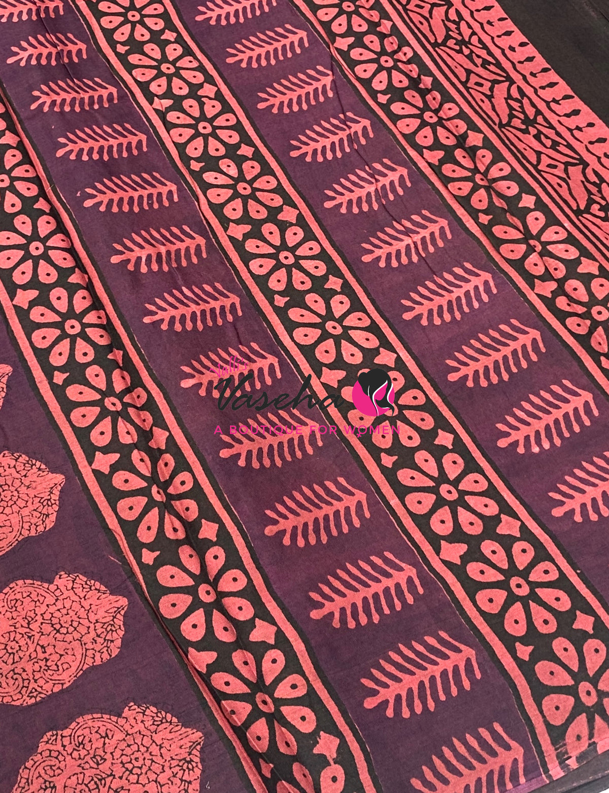 Pure Soft Mul Mul Cotton Sarees - Hand Block Prints - VVMMC011