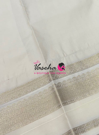 Semi Kanchi Silk  - Pink & Cream  - VVSKS007