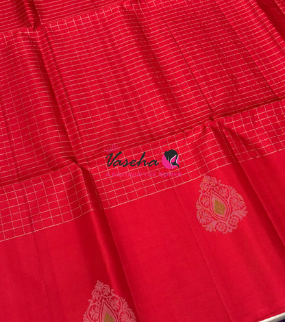 Pure Soft Silk Saree  - Red Shade - VVPSS115