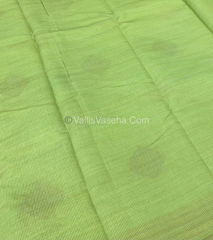 Semi Tussar Silk Saree - Pista shade - VVSTS0016
