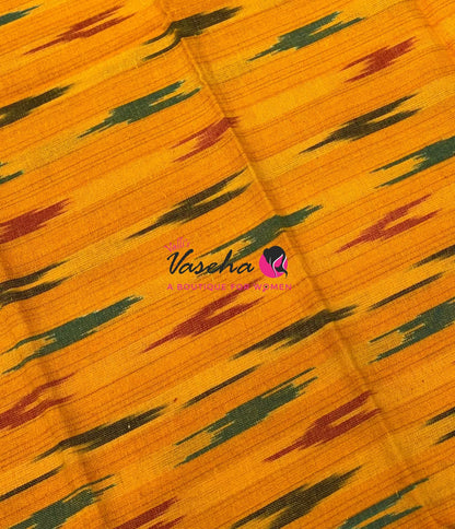 Ikkat Mercerised Cotton Saree - Single Ikkat - VVIKS001