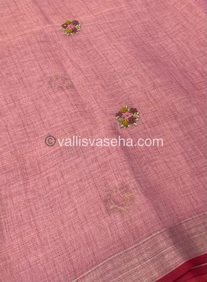French Knot - Tissue Saree - Pink Shade - VVLFN001