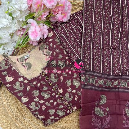 Ready Made - Anarkali - Salwar, Kameez & Duppatta(3pc)- Printed Cotton - VVAS012