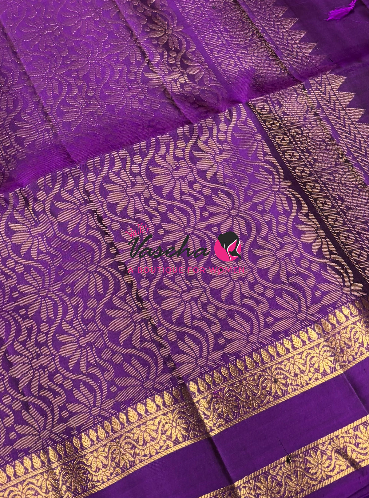Pure Soft Silk Saree  - Mehendi Green & Purple Combo - VVPSS152