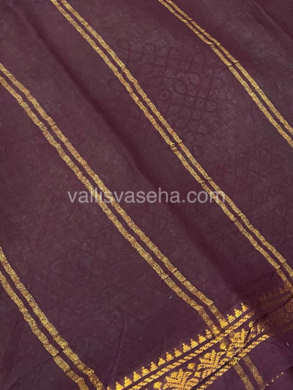 Sungudi Cotton Saree  - Kolam Print  - VVSKP002