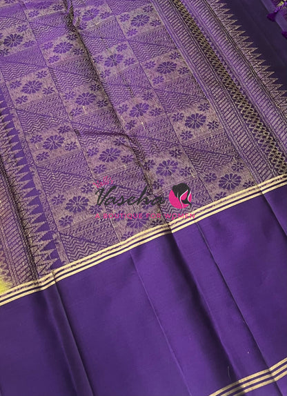Half Mix - Pure Soft Silk Saree - Long Retta Petta Border with Butta - VVPSS084