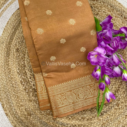 Semi Tussar Silk Saree |Light Biscuit shade |VVSTS044