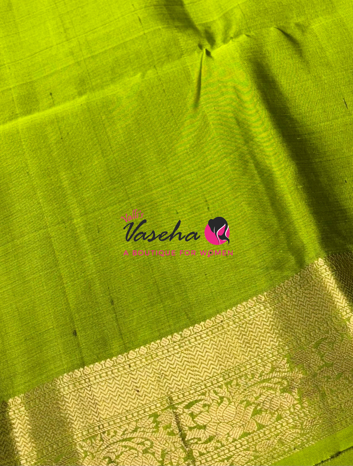 Pure Soft Silk Saree - Kanchi Border - Blue & Green Combo - VVPSS046
