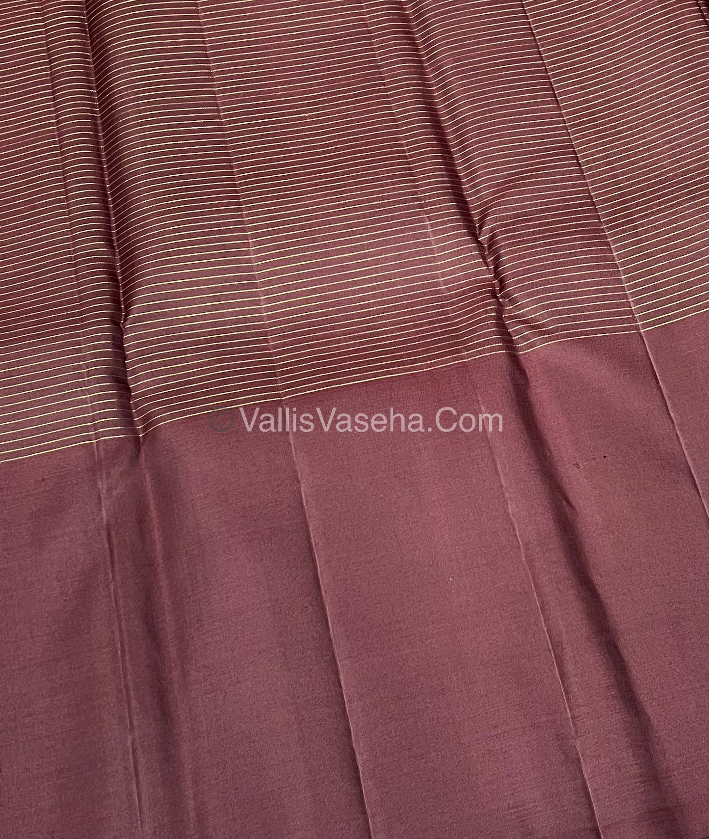 Pure Kanchipuram Silk Saree - Maroon & Brown Shade  - VVPS024