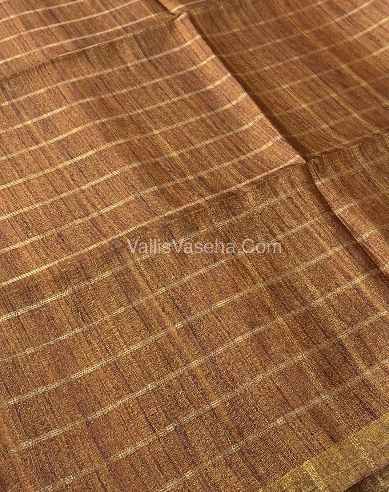 Semi Gicha Tussar Silk Saree - checks pattern - VVSGT001