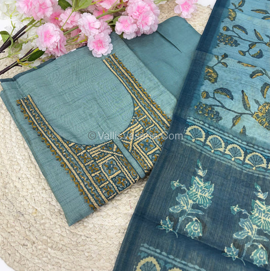 Tissue Linen Salwar Material  | VVUSM016