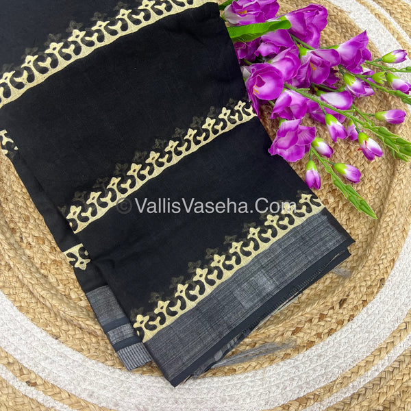 Linen Mixed Cotton Saree |VVLMP001