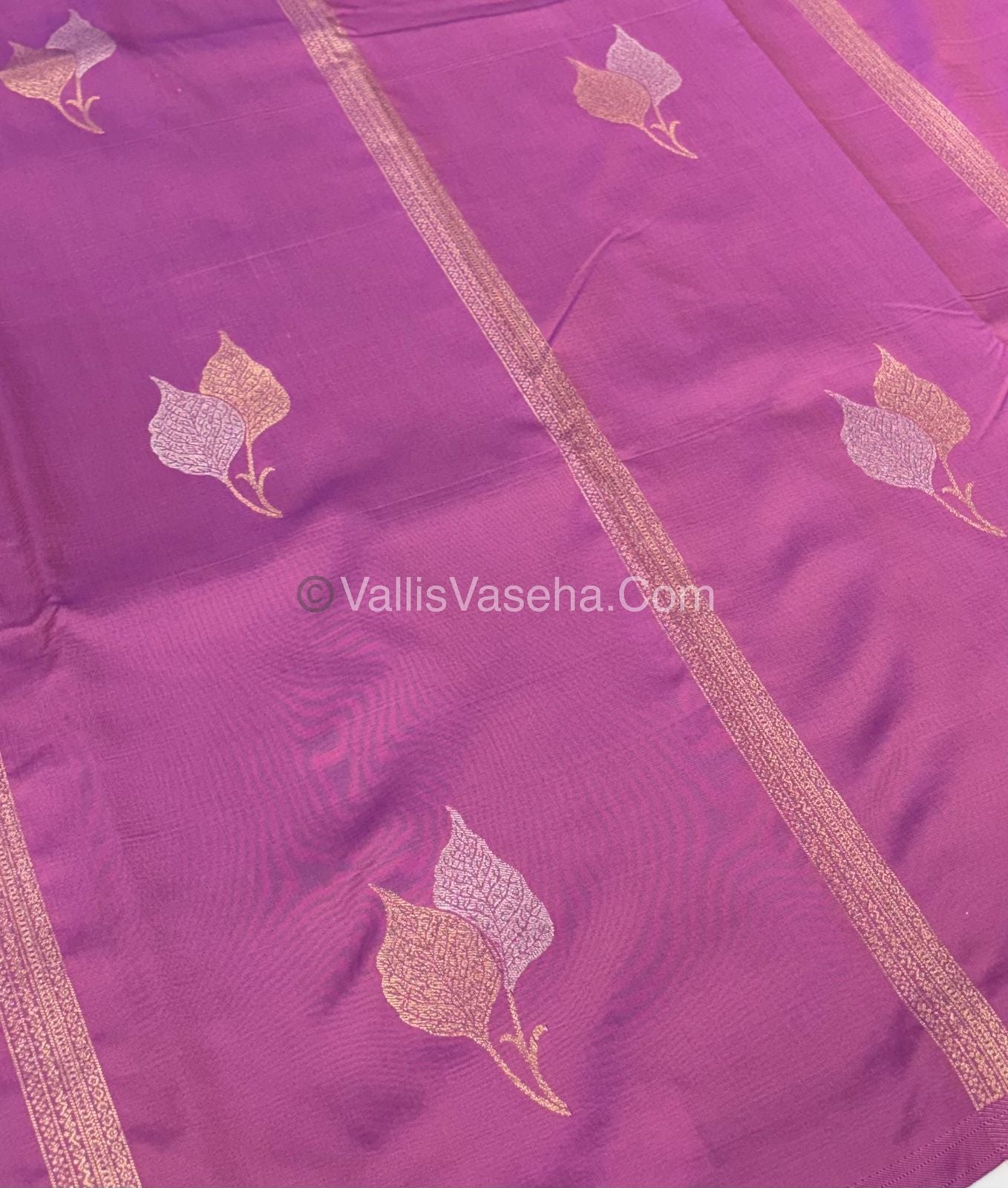 Semi Soft Silk - Border less - Onion Pink Shade -VVSSS025
