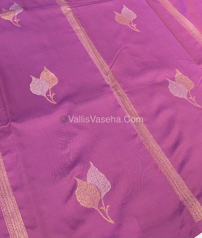 Semi Soft Silk - Border less - Onion Pink Shade -VVSSS025