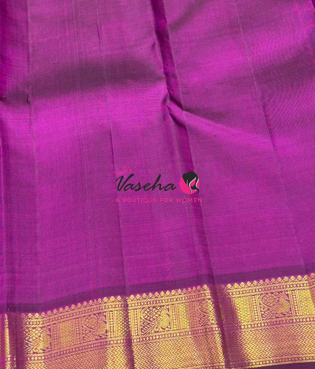 Pure Kanchipuram Silk Saree - Purple Shade - VVPS025