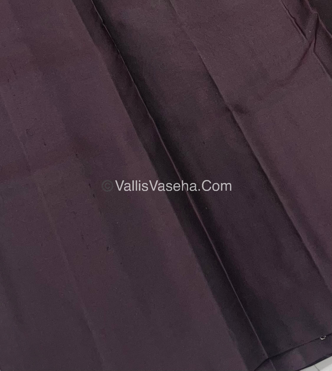 Pure Soft Silk Saree - One Side Border - Ivory & Coffee Brown Combo - VVPSS045