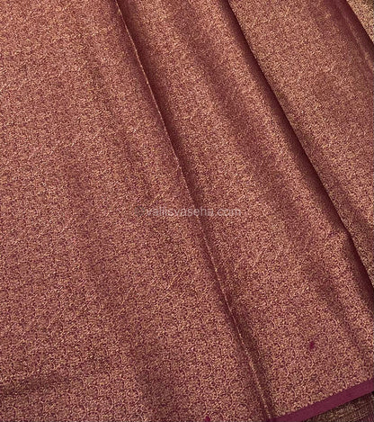 Bamboo Silk Saree - Mehendi Green with Dark Purple Shade - VVBSS001