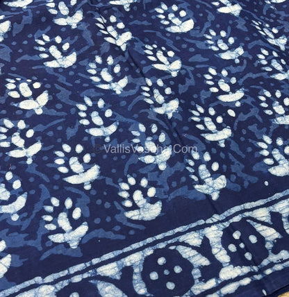 Pure Soft Mul Mul Cotton Sarees - Hand Block Prints - VVMMC006