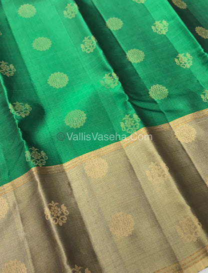 Half Mix - Pure Soft Silk Saree - Long Retta Petta Border with Butta - VVPSS076
