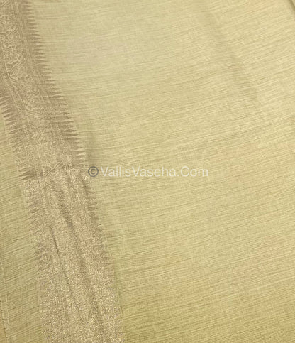 Banarasi - Heritage Silk - Semi Kathan Silk - Cream Shade - VVBHS003