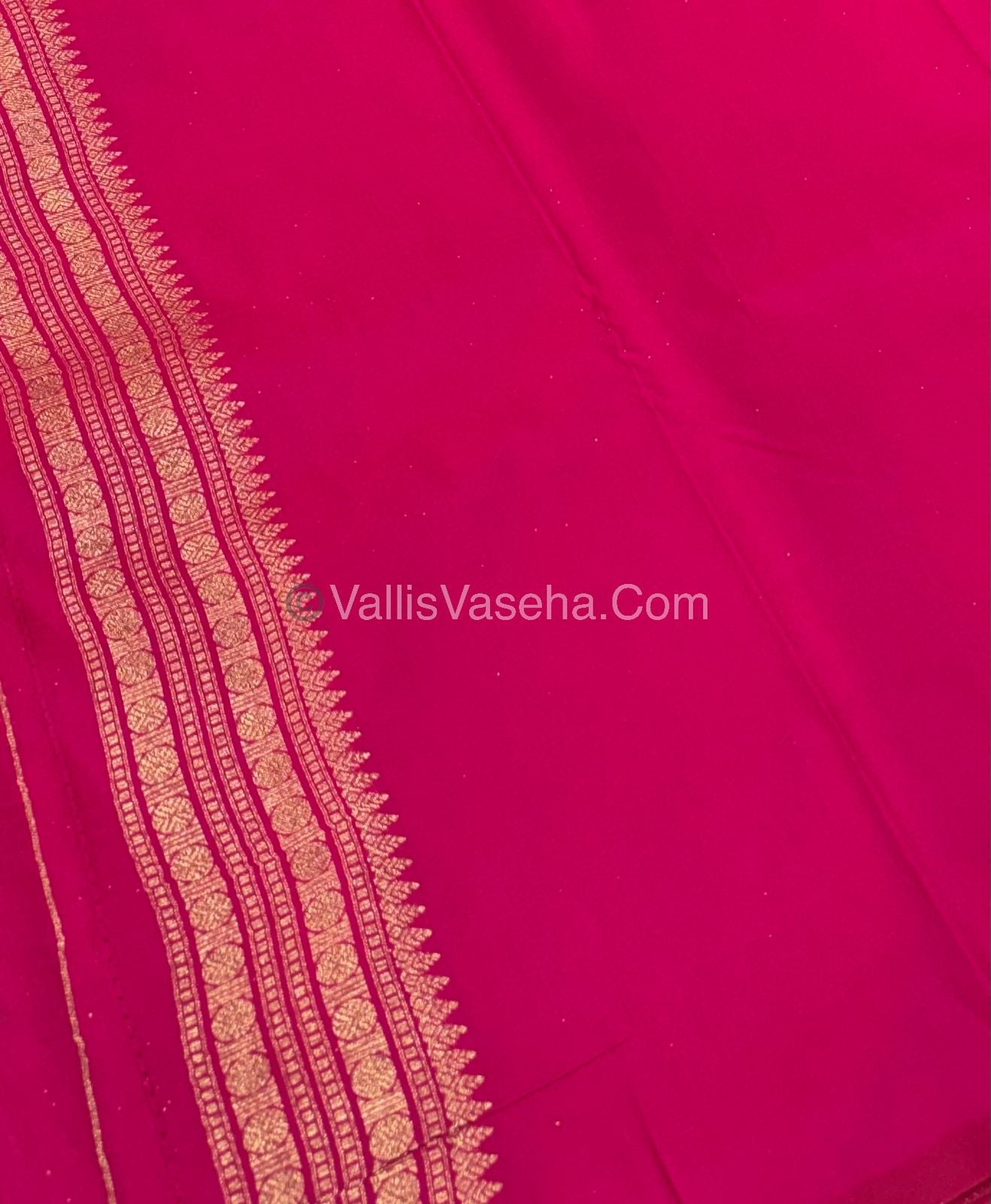 Semi Soft Silk - Border less - Rani Pink Shade -VVSSS026