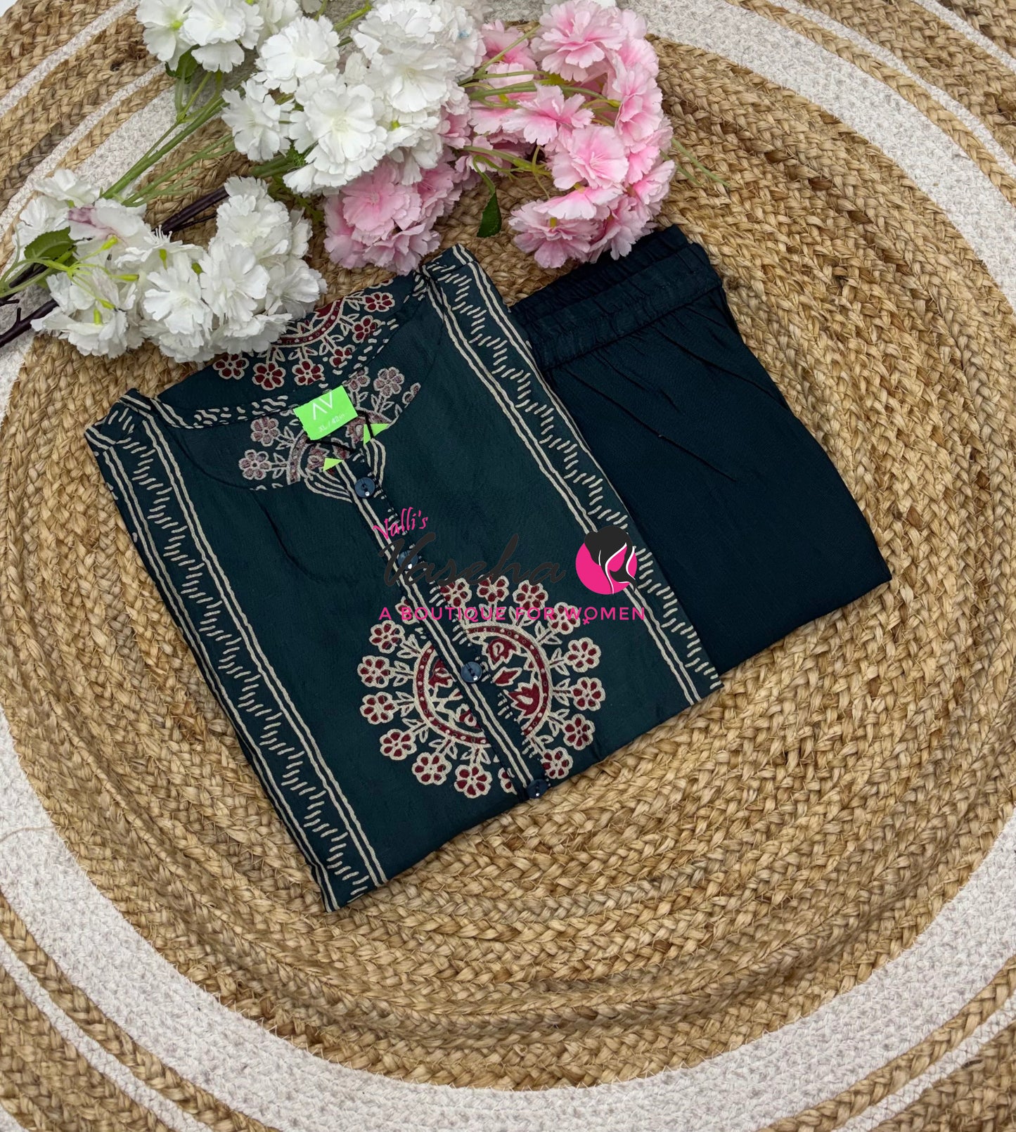 Ready Made - Top & Bottom(2pc) Co-Ord Set  - VVRMS021