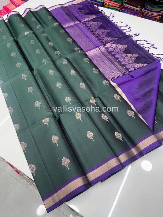 Pure Soft Silk Saree -Half Gold Zari Border - VVPSS032