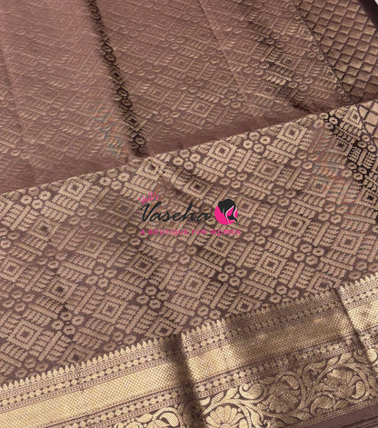 Pure Soft Silk Saree  - Chocolate Brown Shade - VVPSS135