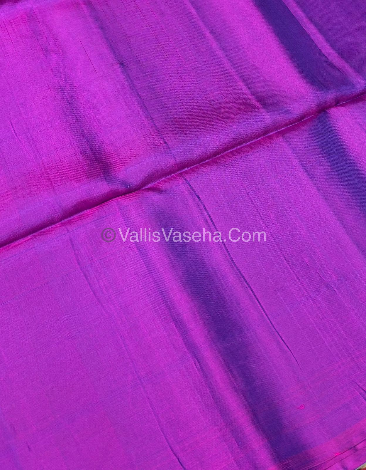 Half Mixed Soft Silk Saree - Blue With Purple - VVPSS073