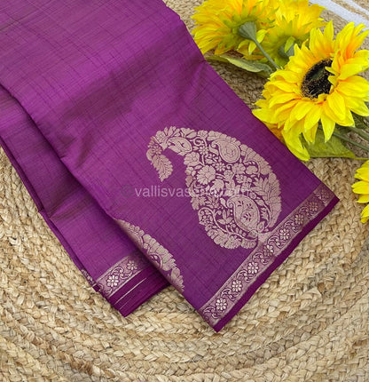 Semi Tussar Silk - Purple Shade - VVSTS002