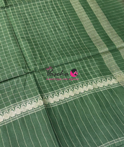 Bhagalpuri Silk | Pink With Green Combo | VVBS011