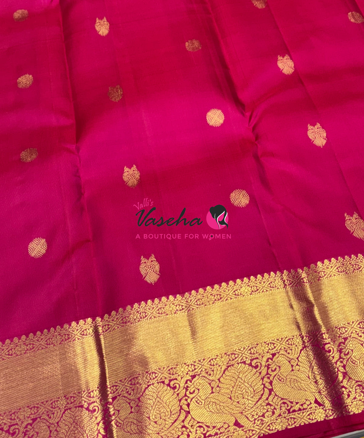 Pure Kanchipuram Silk Saree - Pink Shade - VVPS088