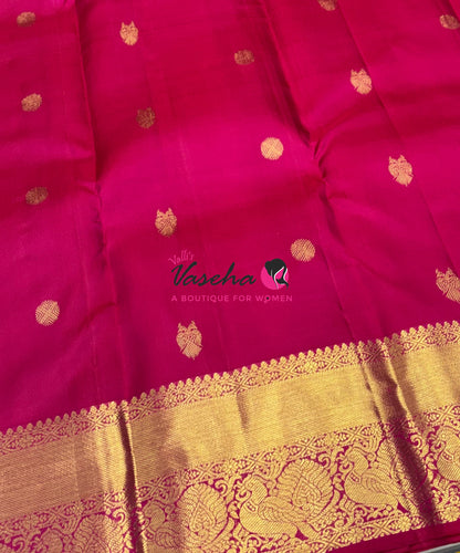 Pure Kanchipuram Silk Saree - Pink Shade - VVPS088