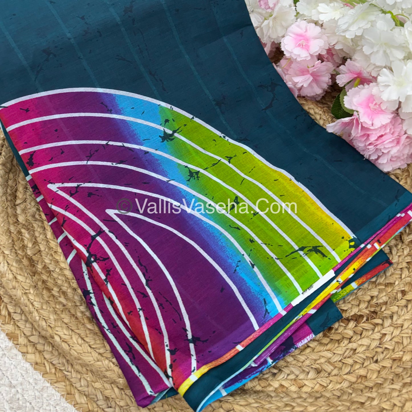 Pure Soft Mul Mul Cotton Sarees (half and Half )  - VVMMC005