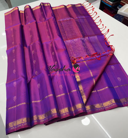 Pure Soft Silk Saree  - Purplish Pink Shade - VVPSS101
