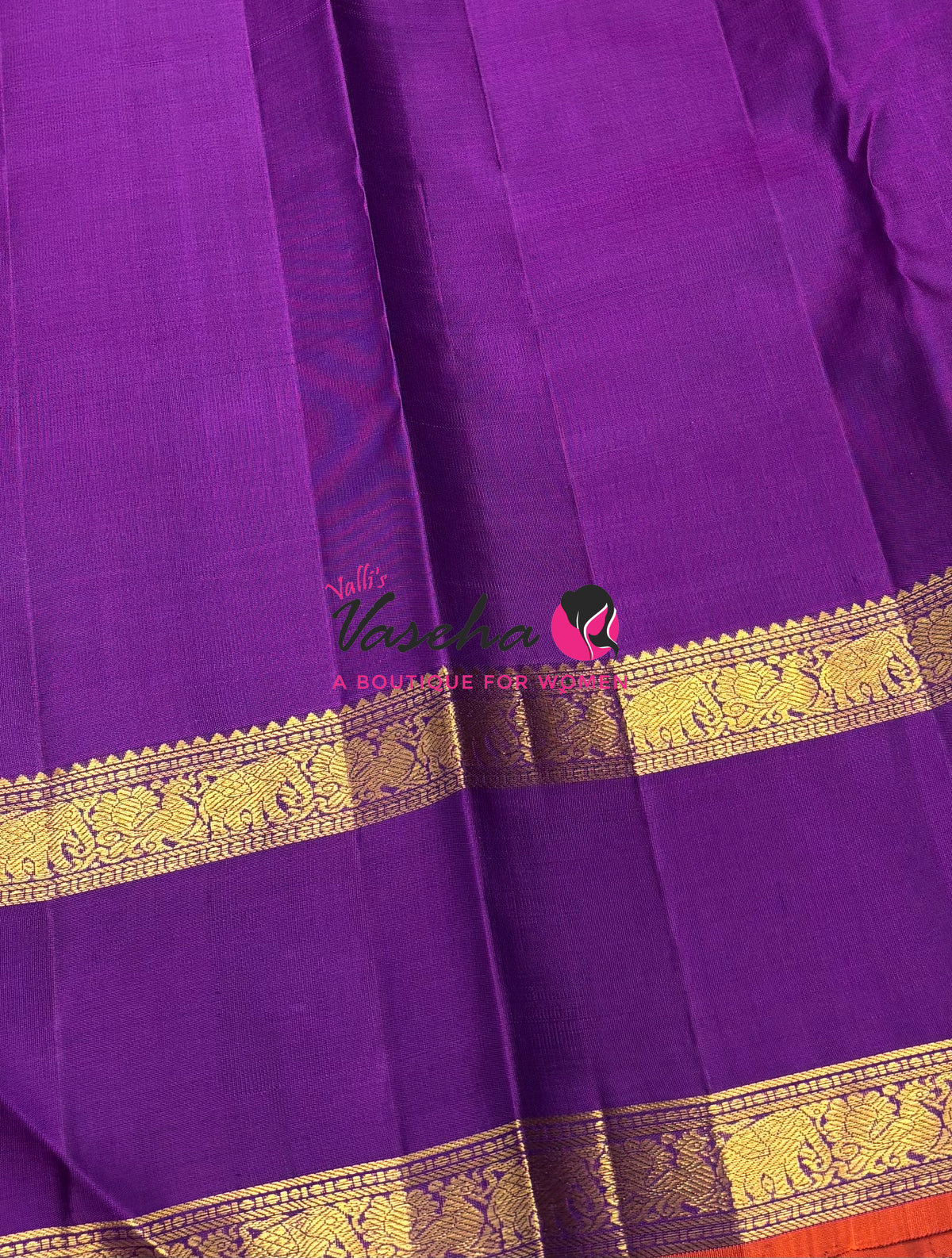 Pure Bridal Kanchipuram Silk Saree -  Grey & Purple Combo - VVPS076