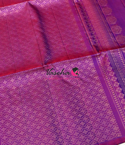 Pure Soft Silk Saree - Purplish Pink Shade - VVPSS132