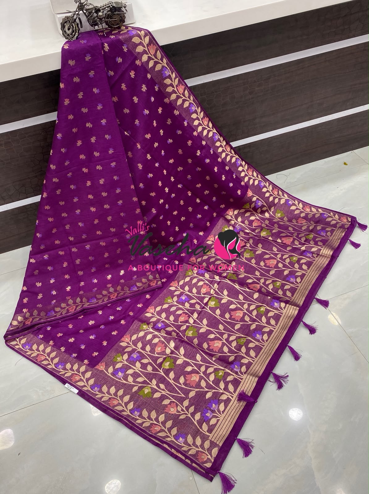 Banarasi - Heritage Meenakari Silk - Purple Shade - VVBHS012