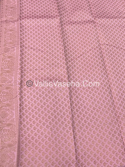 Kanchi Semi Silk - Pink with Pink  - VVKSS001