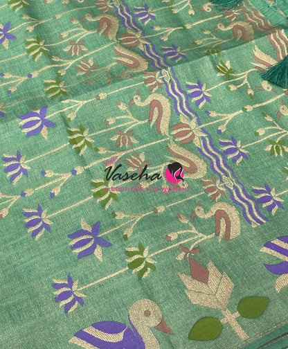 Banarasi - Heritage Meenakari Silk - Pista Green  Shade - VVBHS014
