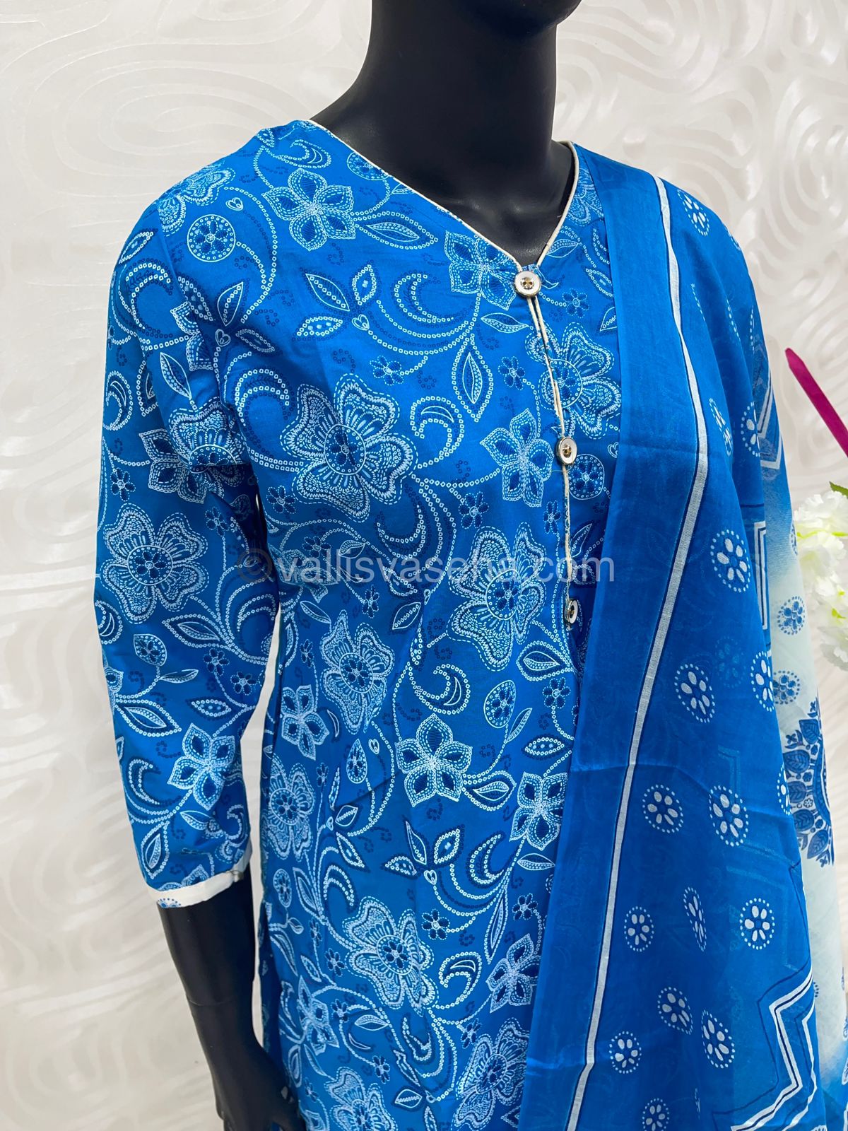 Ready Made - Semi Patiyala 3(pc) Set - Printed Cotton - VVRSP001